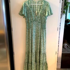 New Max Studio Trendy Boho Green Dress